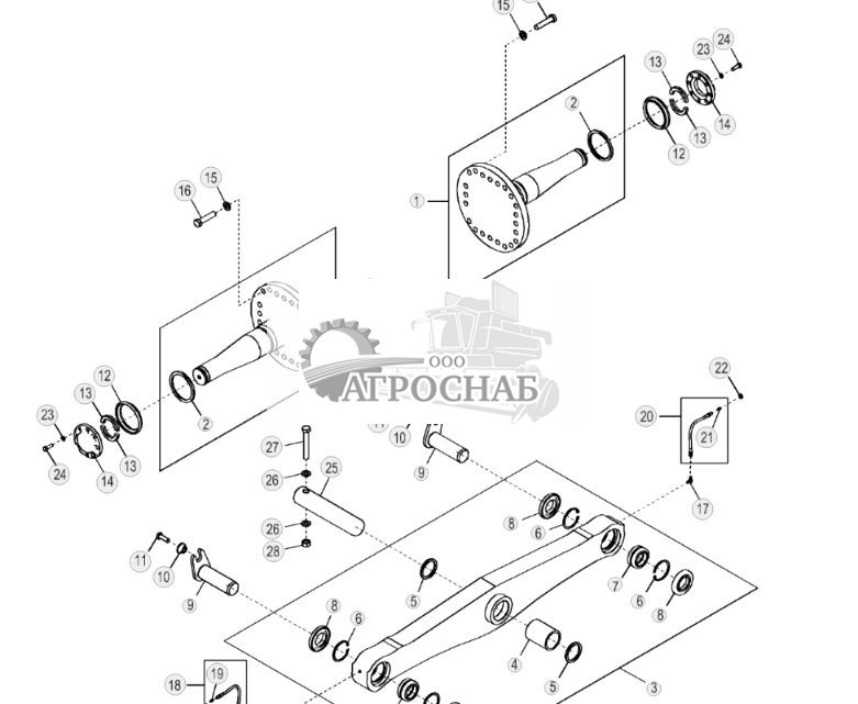 Поворотные шкворни, поперечина и детали (STD) (внешний отвал и механизм механического наклона под углом) (XXXXXX - 195546) - ST10744 20.jpg